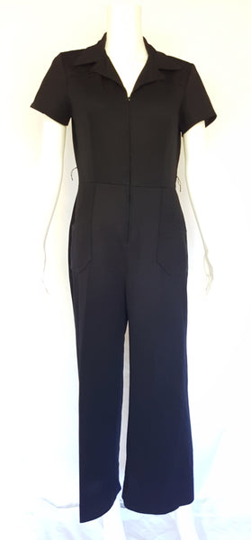 TBF: Vintage Black 1970's Jumpsuit