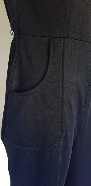 TBF: Vintage Black 1970's Jumpsuit