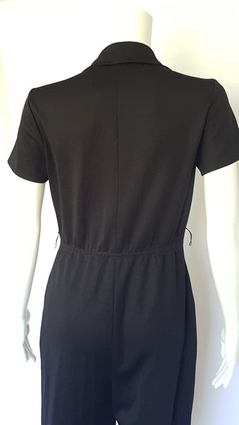 TBF: Vintage Black 1970's Jumpsuit