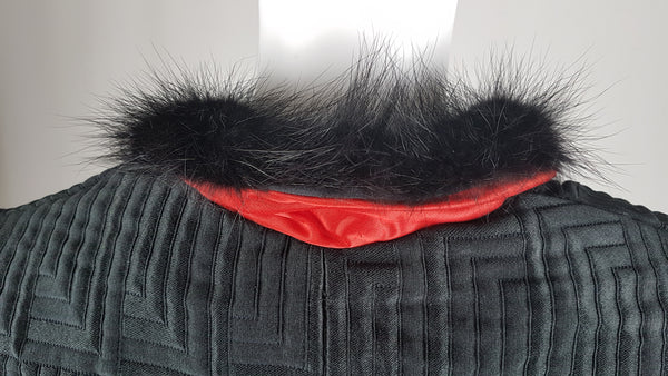 Unique Brocade and Fur Bolero Crop Jacket