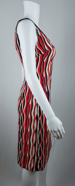 Tocca Woven Op Art Knee Length Dress