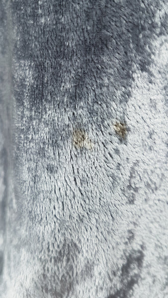 Vintage 90's does 60's Silver-Grey Long Pile Velvet Mini Dress