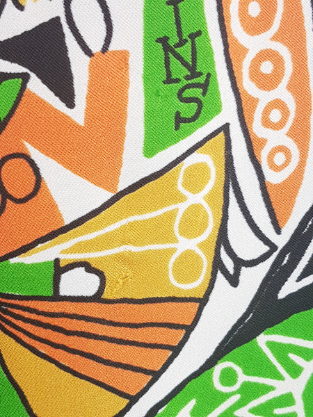 Vintage 60's | Rare! Zodiac Gemini Astrological Sign Novelty Print Dress