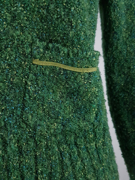 Caslon | Green Sweater Cardigan with Jewel Toned Buttons