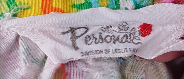 Vintage 70's | Personal by Leslie Fay | Psychedelic Floral Summer Meadow Wraparound Skirt