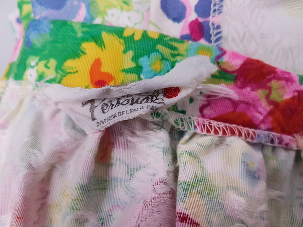 Vintage 70's | Personal by Leslie Fay | Psychedelic Floral Summer Meadow Wraparound Skirt