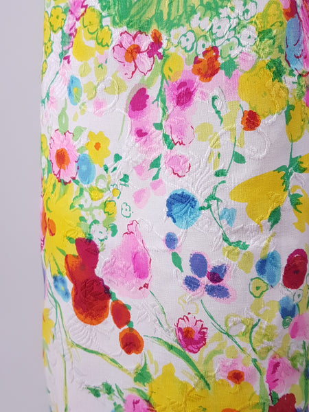 Vintage 70's | Personal by Leslie Fay | Psychedelic Floral Summer Meadow Wraparound Skirt