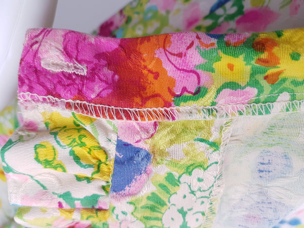 Vintage 70's | Personal by Leslie Fay | Psychedelic Floral Summer Meadow Wraparound Skirt