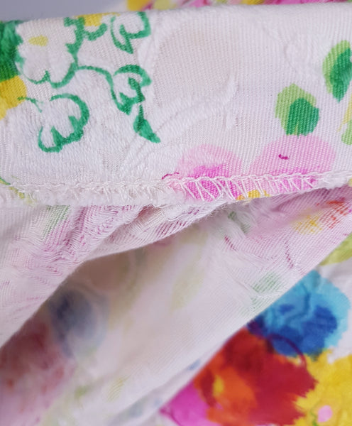 Vintage 70's | Personal by Leslie Fay | Psychedelic Floral Summer Meadow Wraparound Skirt