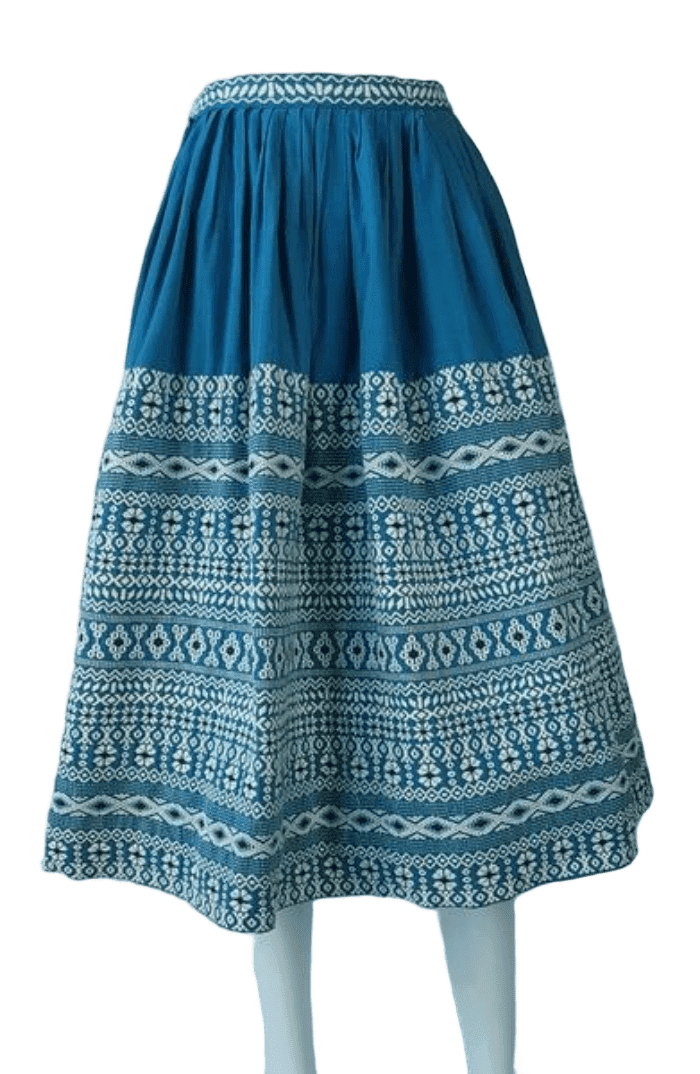 Vintage Guatemalan Fabric Cortés skirt deals cotton Mayan textile Ikat dyed Textile Fabric circa 1990's ikat dyed