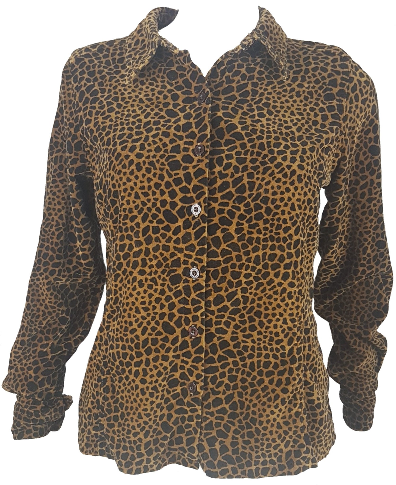 Vintage 90's | Gloria Vanderbilt Giraffe Pattern | Shirt Blouse