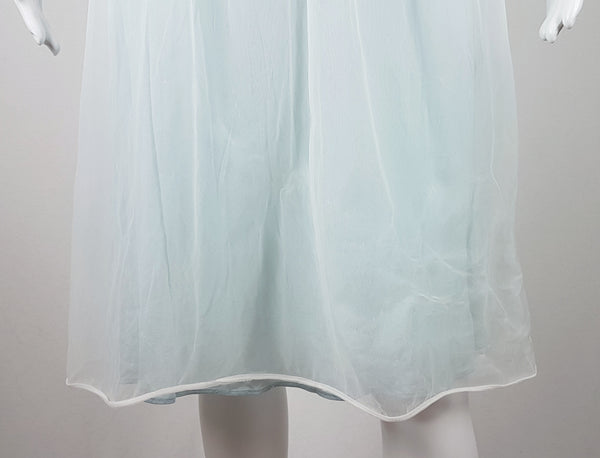 Vintage 1960's | Floaty Pastel Blue 'Aristocraft by Superior' Peignoir & Gown Set
