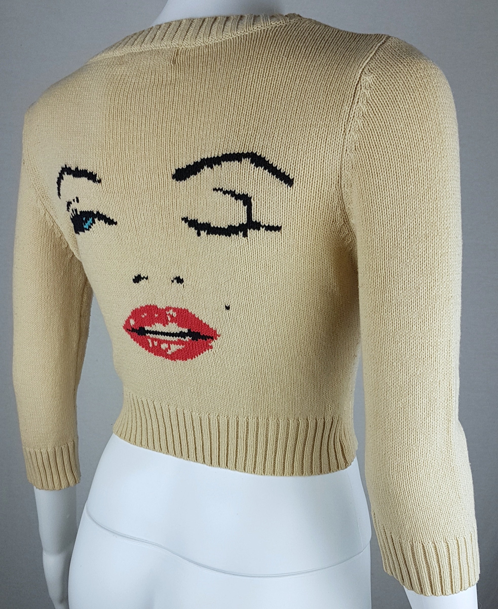 Rare Vintage 2000s Betsey Johnson Marilyn Monroe Wink Cropped