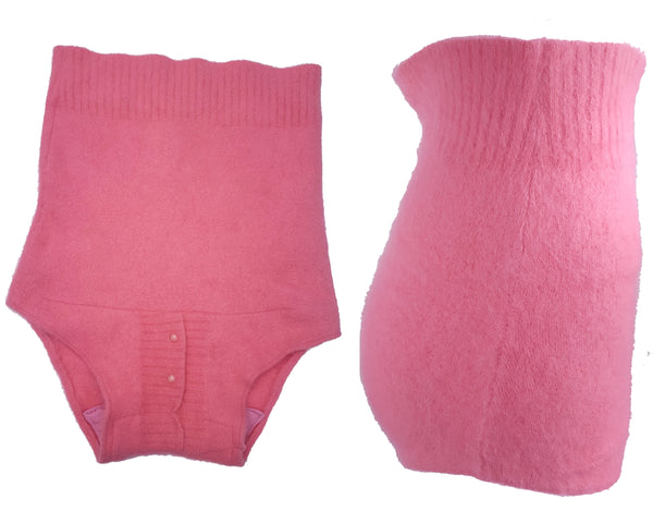 Vintage 50's | Pink Cashmere | High Waisted Shorts with Accent Buttons